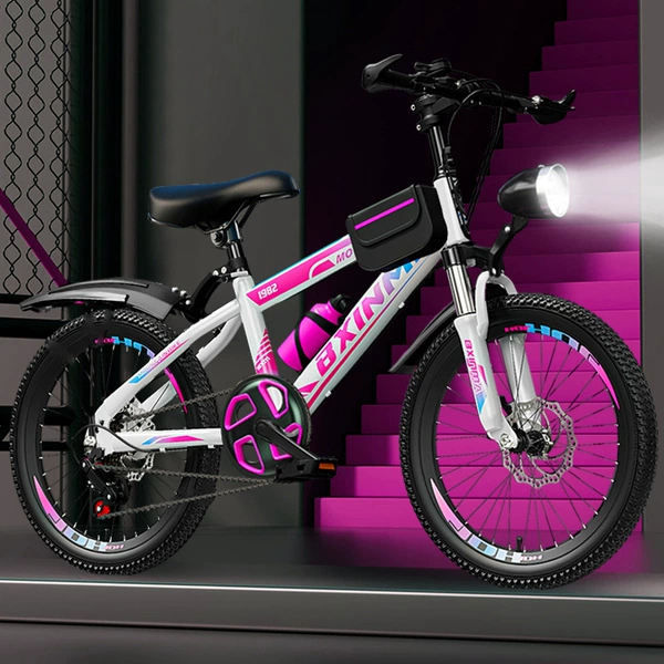 ¤LED light white color/variable speed [disc brake/shock absorption] gift pack-18 inches 6-9 years old 120-140+