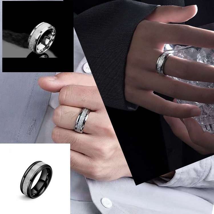 Fashion Geometric Titanium Steel Rings