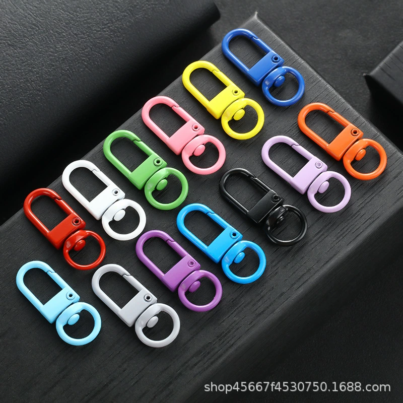 Прямые поставки металлической краски цвет брелок пряжка для собак цинковый сплав Пряжка для креветок 8-словная Пряжка аэрозольная краска U-образная маленькая дверная Пряжка Подвеска