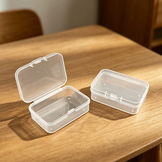 塑料透明小方盒首饰盒耳塞小盒子饰品盒迷你耳钉盒收纳盒便携厂家