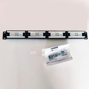 24-Port Category 6 Cat6 Network Patch Panel Gold-Plated Gigabit Category 6 Network Cable Patch Panel