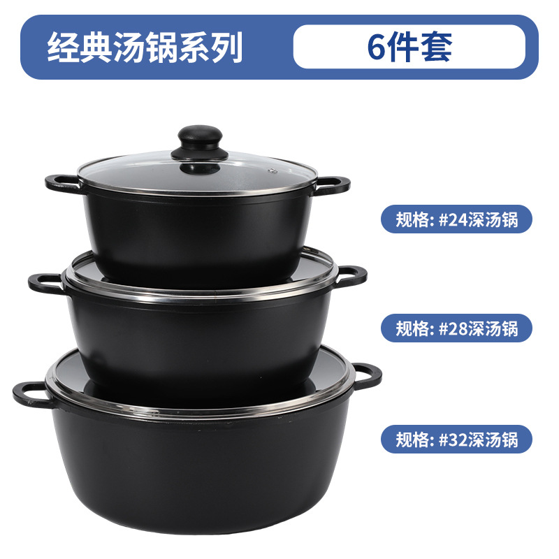Transfronterizo doble fondo superficial con cubierta de cocina multifuncional resistente a altas temperaturas cocina antiderrames conjunto de cocina image 11