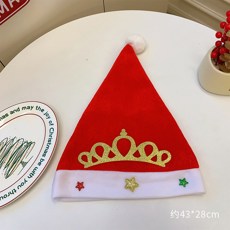 Europa y América lindo sombrero de Navidad niños adultos Santa Claus sombrero Regalo De vacaciones felpa muñeco de nieve sombrero al por mayor de vestir