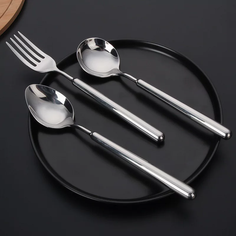 Tableware stainless steel, set for hotel, increased thickness, light luxury style