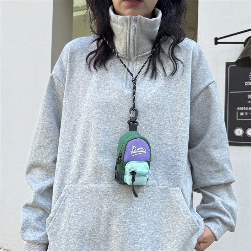 Nueva mini bolsa de cuello para niños y niñas, estilo coreano, moderna y linda, monedero infantil, 2025, comercio exterior