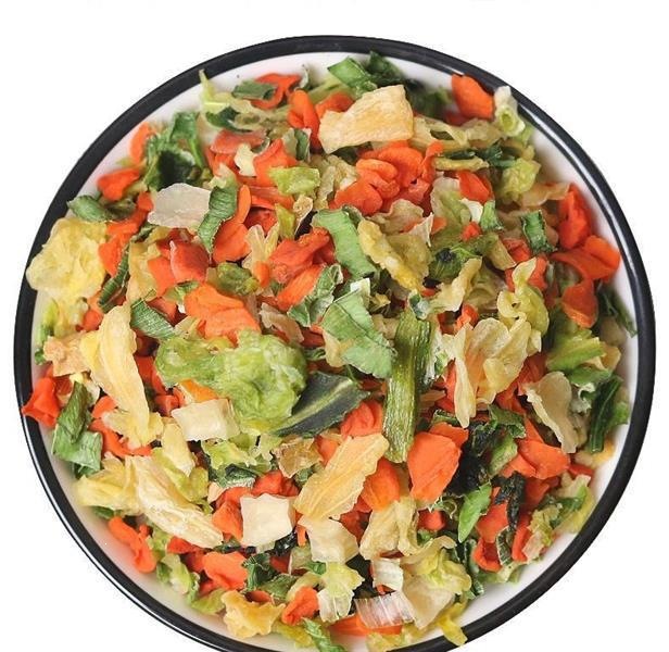 Dried Mixed Vegetable Flakes 3x3mm Dehydrated Vegetable Bits for Small Animal Feed 250g key features