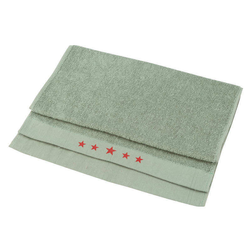 Manufacturer wholesale standard green towels, unit student dormitory use toiletries thick towels dormitory use green towels