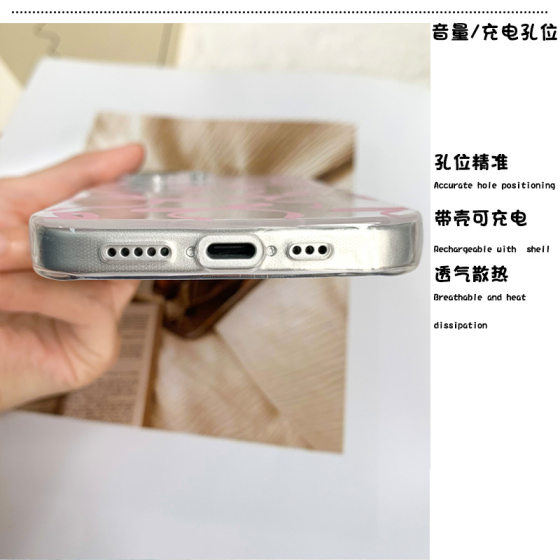 Bowknot for Apple 15 Phone Case iphone13 Phone Case 12 Transparent Phone Case All-inclusive 16promax