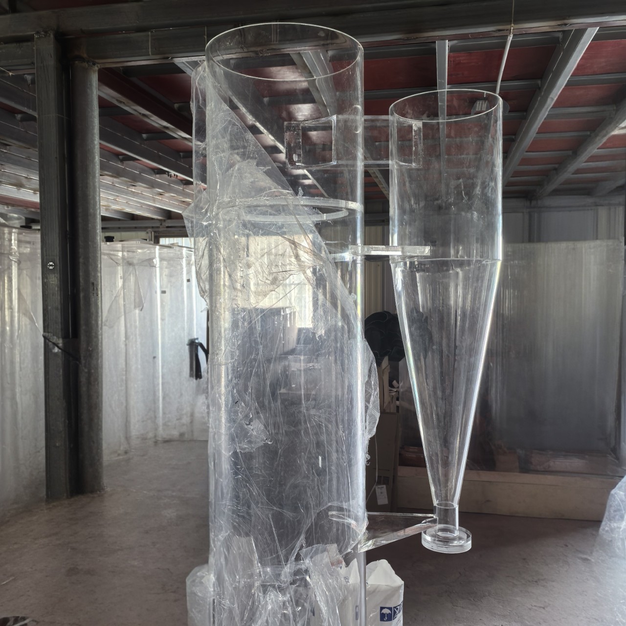 亚克力制品 旋风分离器 粉尘脱硫塔 锥斗 半球 法兰 水箱密封弯管