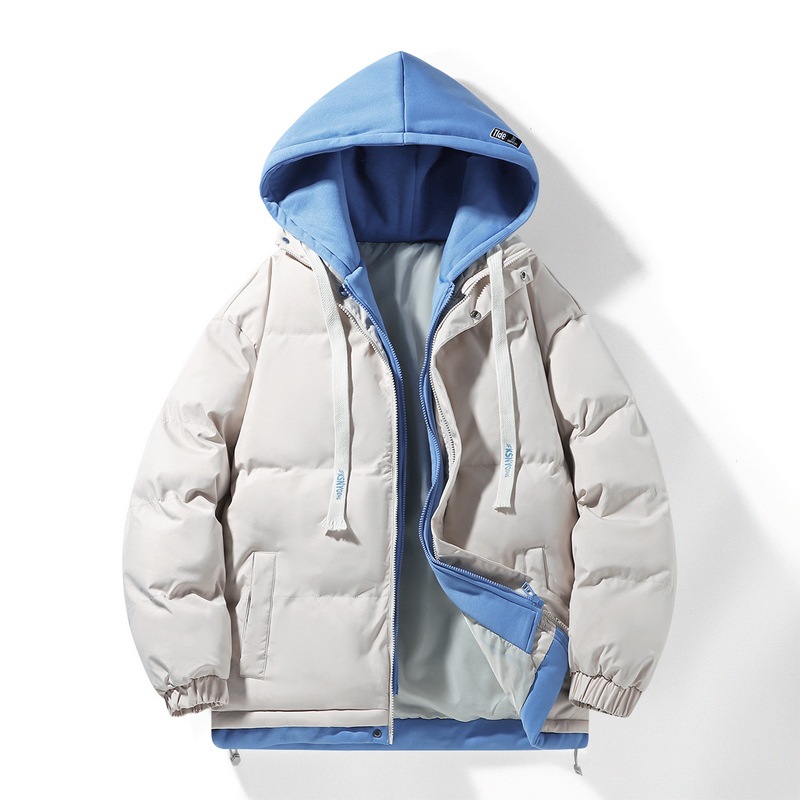 Capa de algodón de pluma transfronteriza de invierno para hombres dos piezas con capuchón de algodón de tamaño grande para hombres chaqueta de algodón cálida de moda image 8