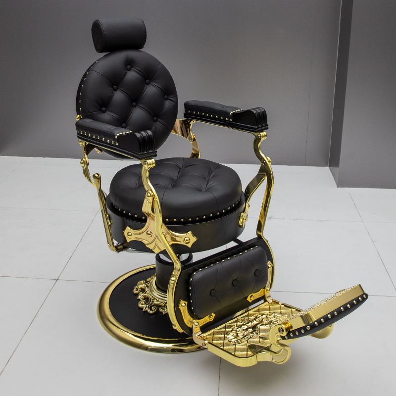 Sillón de barbero vintage para cortes de pelo, sillón de salón reclinable, sillón de barbero para hombres, sillón giratorio. image 22