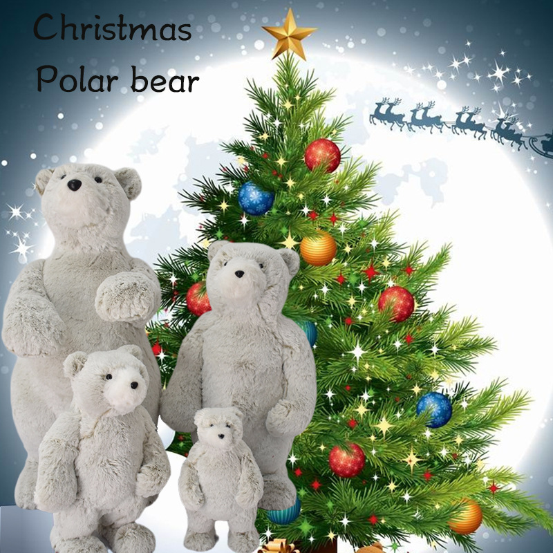 Ornamentación europea de oso de flojo para el hogar decoración de la escena del centro comercial de Navidad oso polar props de disparo