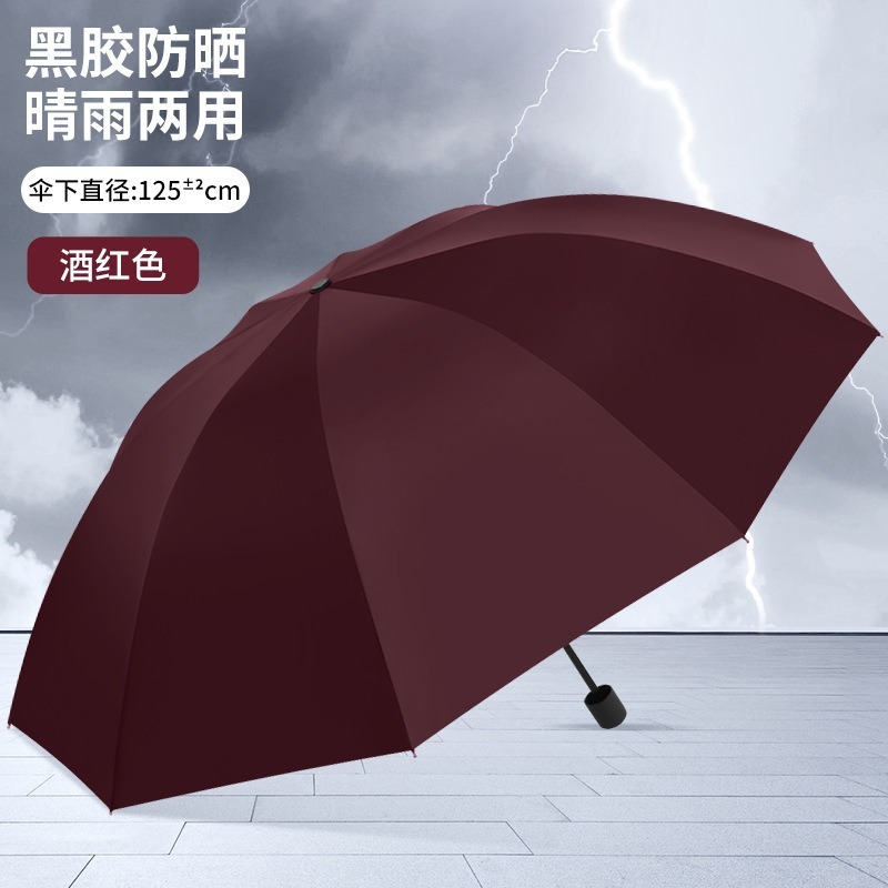 雨伞大号超大男女双人手动晴雨两用加大加固学生折叠加厚遮阳黑胶|undefined