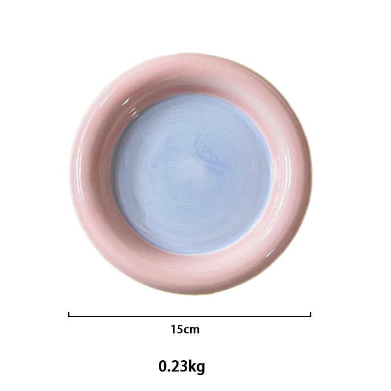 핸드 컬러 라운드 핑크 블루 스몰 사이즈 15cm