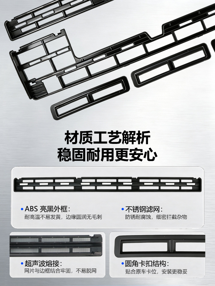 26 types of Great Wall H10 snap-on anti-insect nets, modified front grille, water tank debris protection net, car protective net, water tank accessories collection