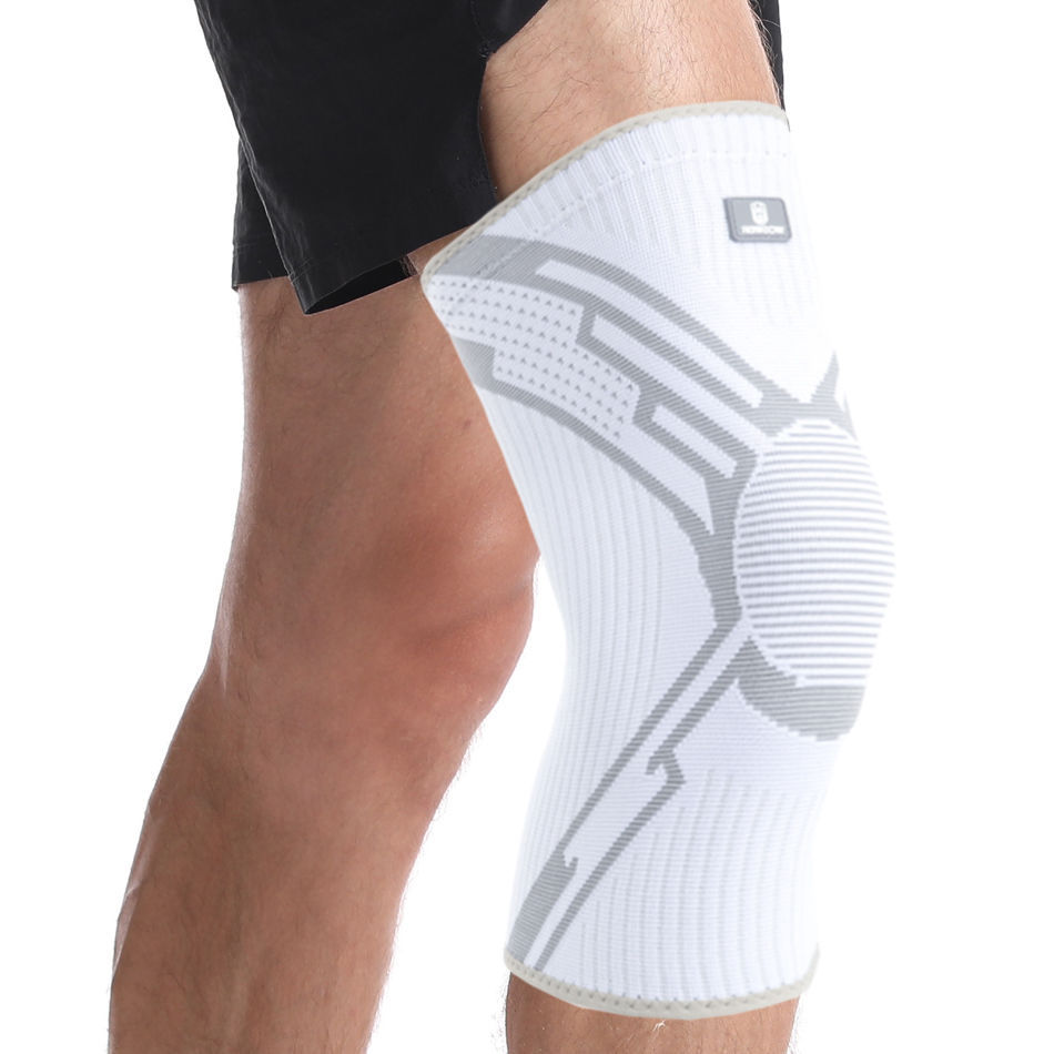 Rodilleras deportivas de verano para saltar la cuerda de nailon alargada para correr baloncesto para hombres y mujeres cubierta protectora profesional antideslizante para rodillas