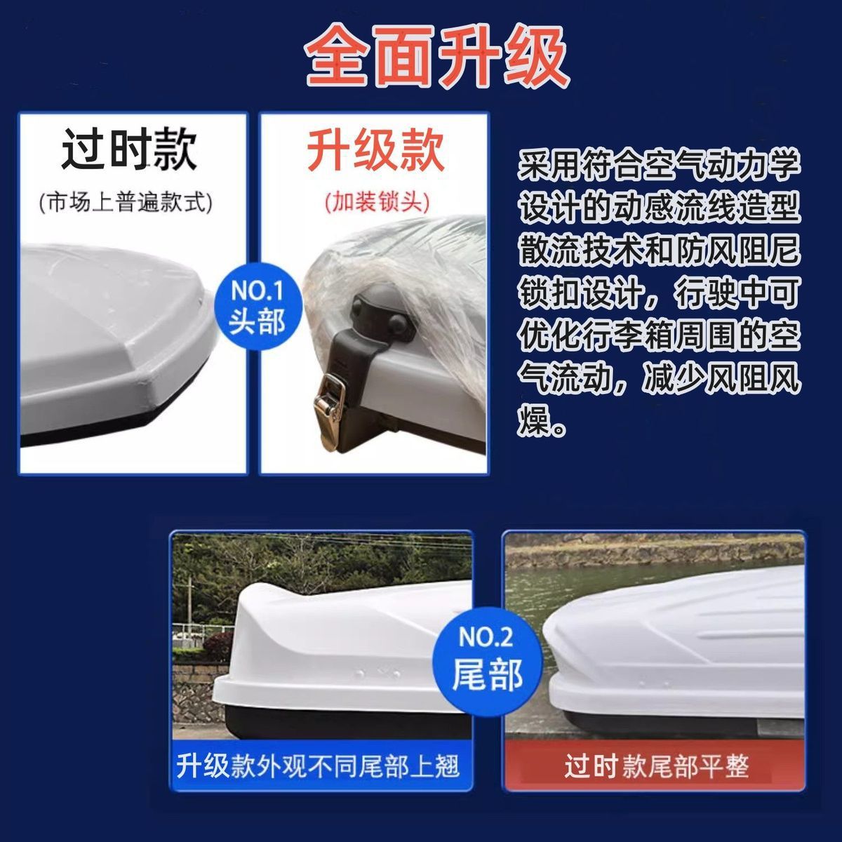 Modified Car Roof Box, Large-Capacity Travel Suitcase, Luggage Rack, Car Luggage Box, Universal for Suvs and Sedans