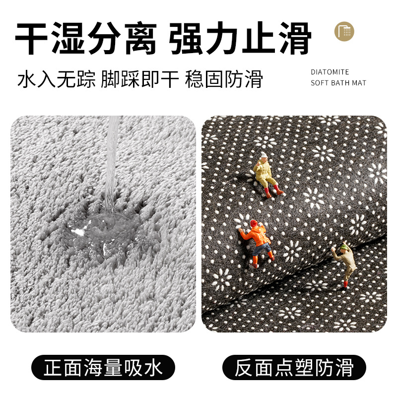 Baño simple alfombra de suelo absorbente de agua puerta de inodoro antideslizante alfombra de baño dormitorio alfombra de baño
