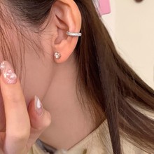 满天星闪闪耳扣~蓝白色系半圈闪钻耳圈耳钉女新潮高级小众耳骨环