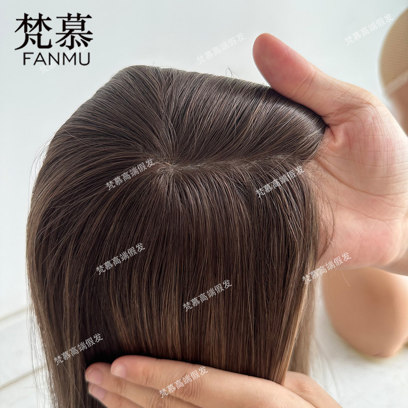 Hand-Knitted Realistic Hair Seams, High-End Wigs, Hand-Woven Lace, Real Hair Wigs, Medical Hair, Jewish Hair, White Hair Hand-Knitted Realistic Hair Seams, High-End Wigs, Hand-Woven Lace, Real Hair Wigs, Medical Hair, Jewish Hair, White Hair