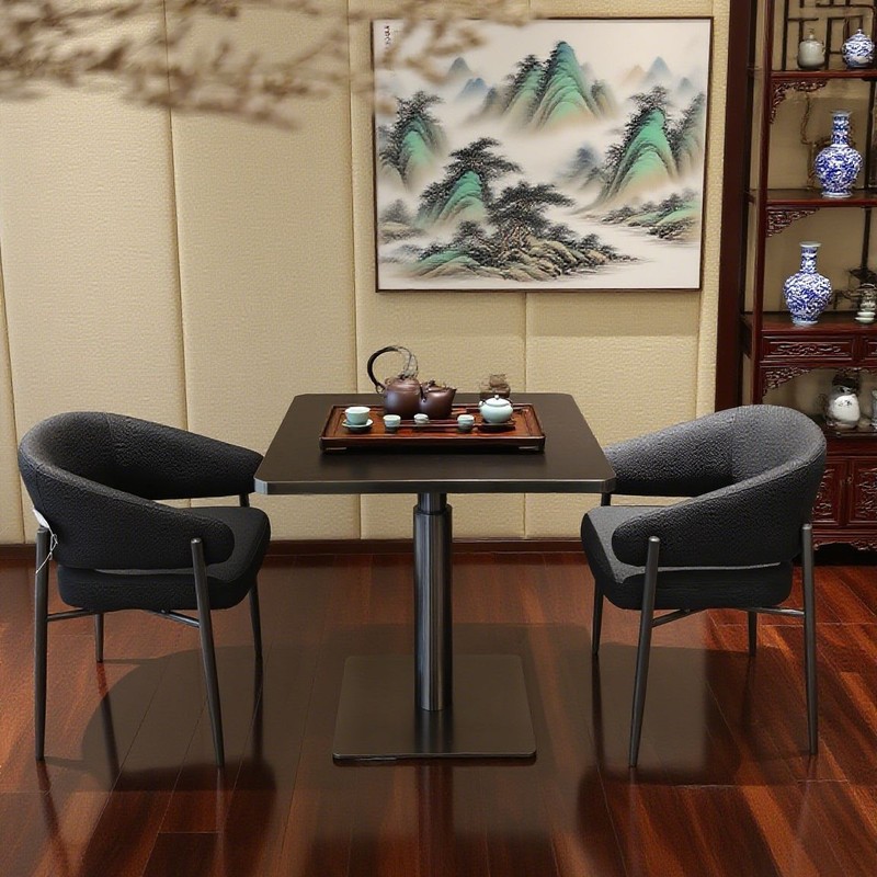 酒店轻奢岩板餐桌网红咖啡厅岩板餐桌奶茶店餐桌商务用餐饮店|undefined
