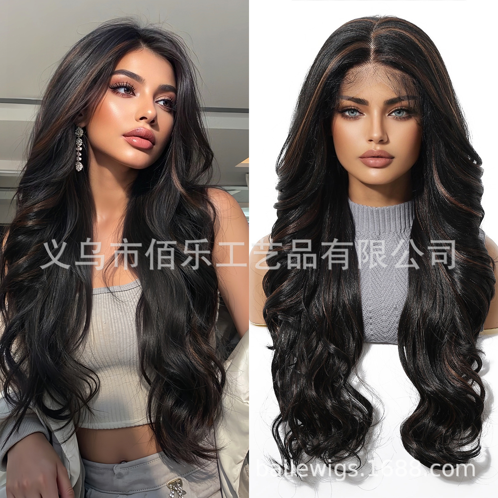 13*6 peluca de encaje de área grande con cabello largo y rizado dorado blanco en el medio image 15