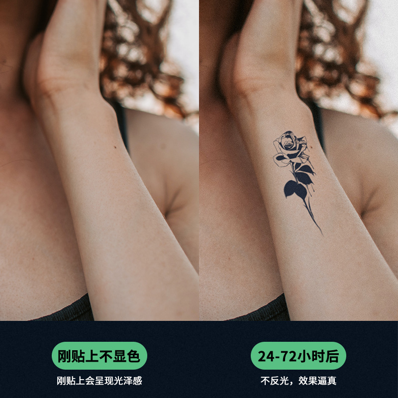 草本の入れ墨のステッカー持続的な防水防汗大きな花の腕のタトの半永久的なジュースの入れ墨のステッカーins男女