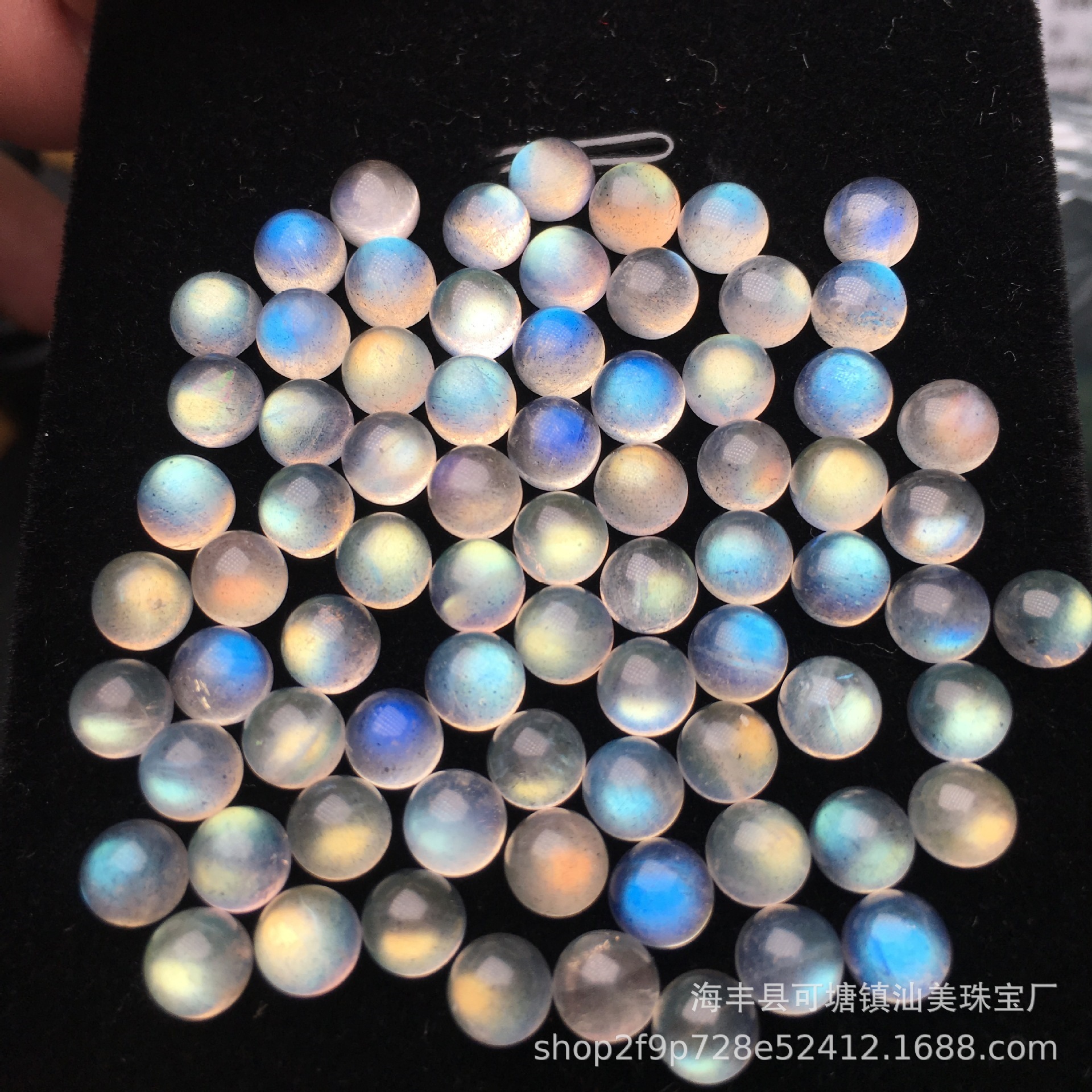 Natural elongated limestone moonlight ring face bare stone, round 5 flat plain face, elongated stone inlay bare stone wholesale