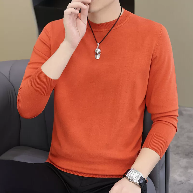 Spring trend sweatshirt with a round collar, long-sleeve, oversize