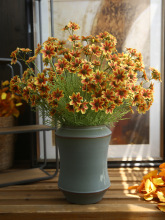 仿真单枝手感小雏菊小野菊假花客厅装饰餐桌摆件简约花艺拍摄道具