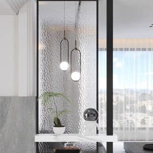 Simple Modern Glass Living Room Screen Partition Facing the Entrance Door, Entrance Cabinet Door Facing the Bed, Blocking the Bathroom Decoration
