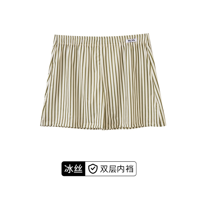 다크 브라운 녹색 줄무늬