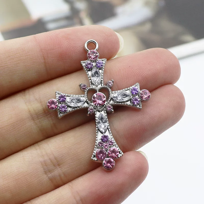 Fuchsia pendant hip-hop style, retro accessory, (Cross-border trading), micro incrustation, wholesale