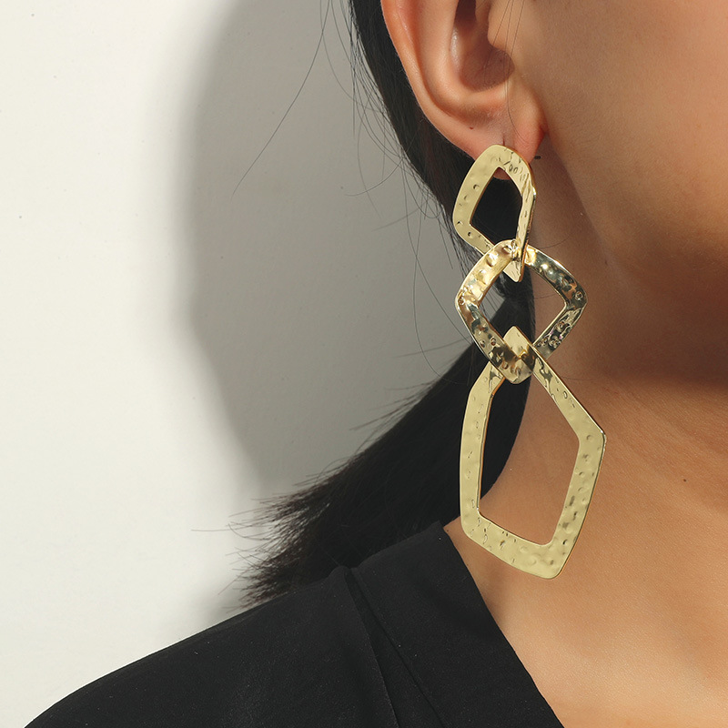 Wholesale Jewelry Alloy Geometric Fashion Long Earrings Nihaojewelry display picture 1