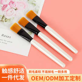 面膜刷现货批发 美容化妆工具软毛扁头化妆刷水晶面膜刷粉底刷