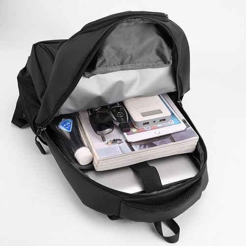  New Logo Printed Men's Business Dual-Shoulder Bag Large Capacity Leather-Film Multi-Purpose Laptop Dual-Shoulder Bag School Bag