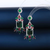 Earrings, advanced fashionable universal silver needle, light luxury style, silver 925 sample, high-quality style