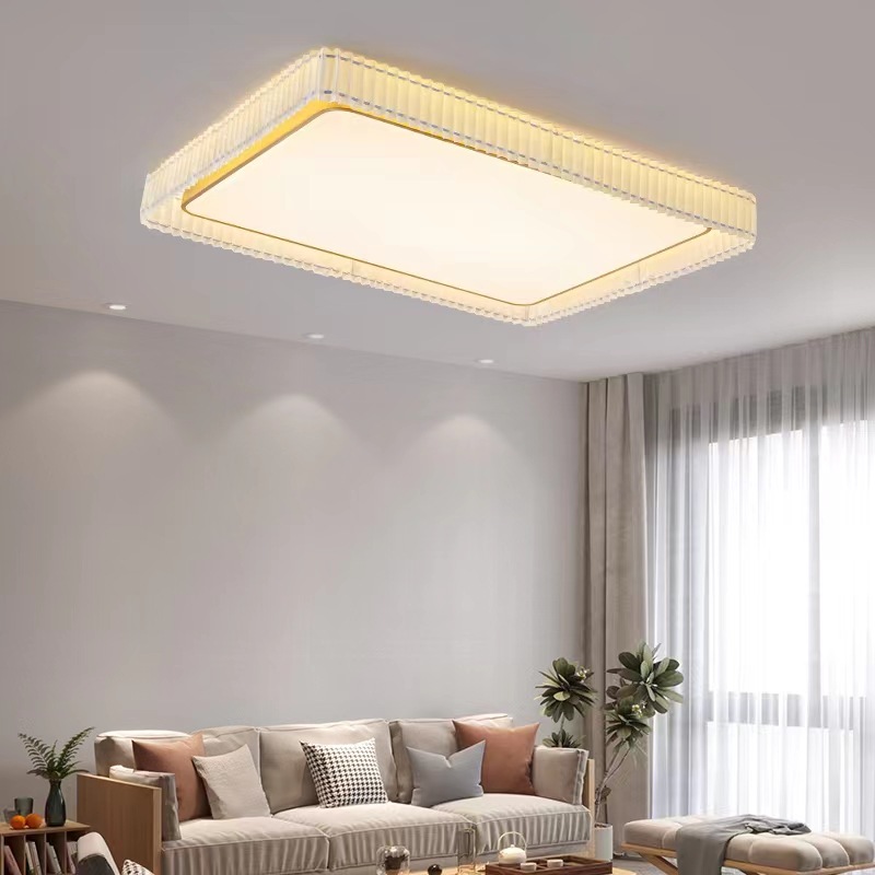 All-copper Pleated Ceiling Lamp,Simple Japanese-style Living Room Lamp,Fabric Pastoral Style French Master Bedroom Study Dining Room Lamp