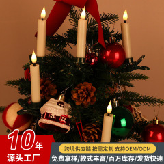 クロスボーダークリスマス電子キャンドルクリスマスツリー装飾クリップランプ水滴ヘッドシミュレーションledキャンドルランプ雰囲気感