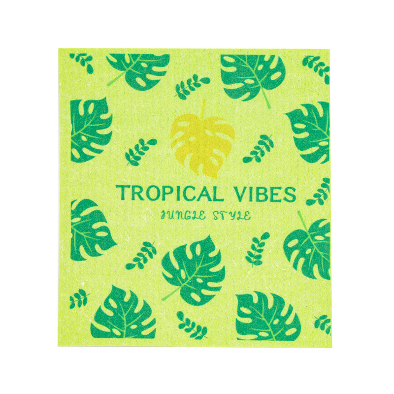 녹색 배경에 몬스테라