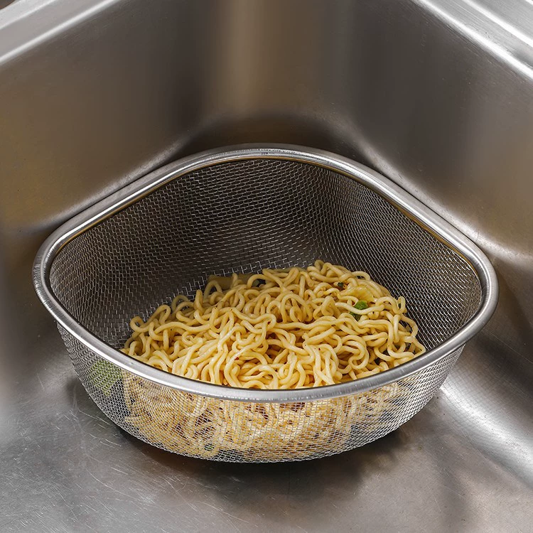 Stainless steel sink pool filter basket leftover kitchen sink rack garbage leftover leaking triangle drain basket