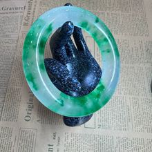 批发新坑翡翠仿蓝花高冰翡翠手镯石英岩手镯批发