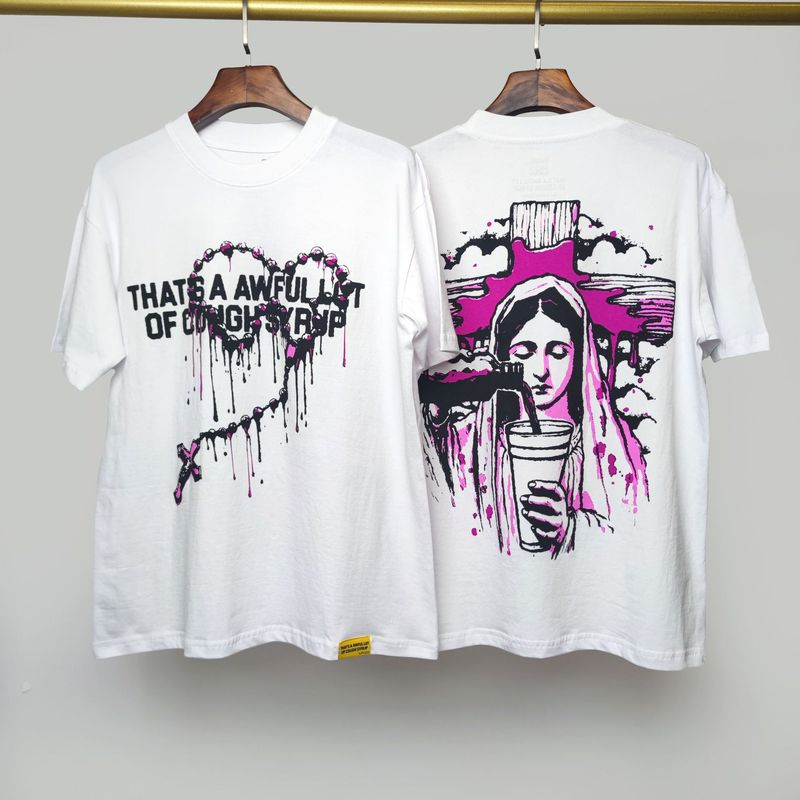 国境を越えた高品質THAT'S A AWFUL LOT OF COUGH SYRUP咳止めシロップ純綿Tシャツ|undefined