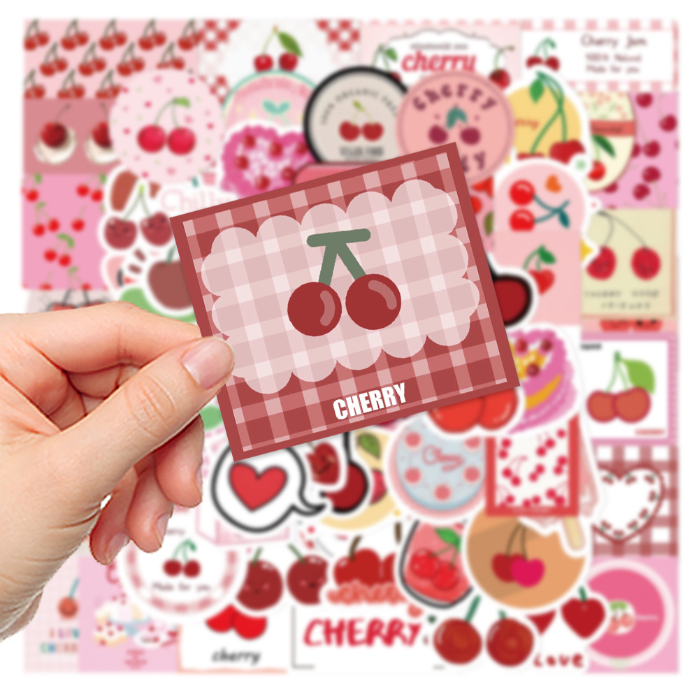 PVC Material 1 Set Peach Cherry School PVC Cute Stickers