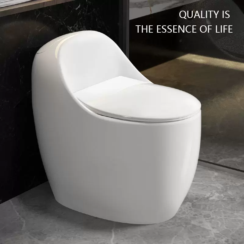 鸡蛋型马桶坐便器家用抽水喷射虹吸卫生间普通防臭防溅静音卫浴