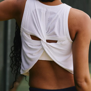 Cross-Border New Style Hollow Twist Yoga Vest for Women Summer Quick-Drying Breathable Sexy Back Training Pilates Top