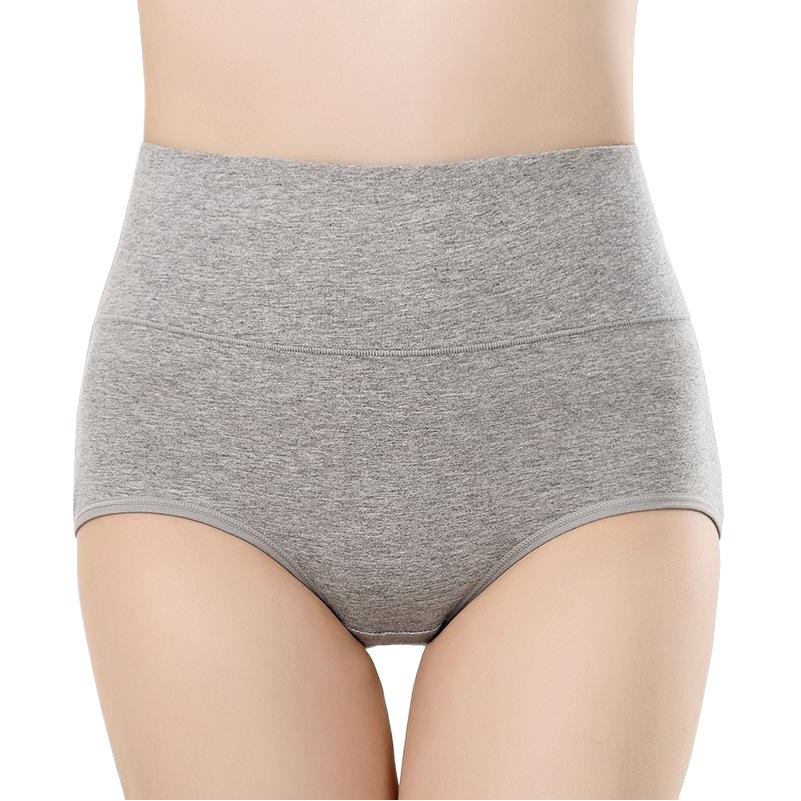 Ropa interior de cintura alta de talla grande, ropa interior de mujer con abdomen posparto de algodón puro, ropa interior de mujer con levantamiento de cadera transfronterizo de algodón, ropa interior de mujer de cintura alta