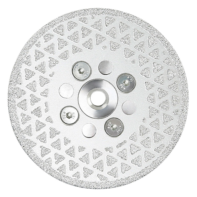 Diamante soldado de doble cara pieza de molienda estrellado mármol renovado amoladora angular pieza de molienda pieza de corte de piso