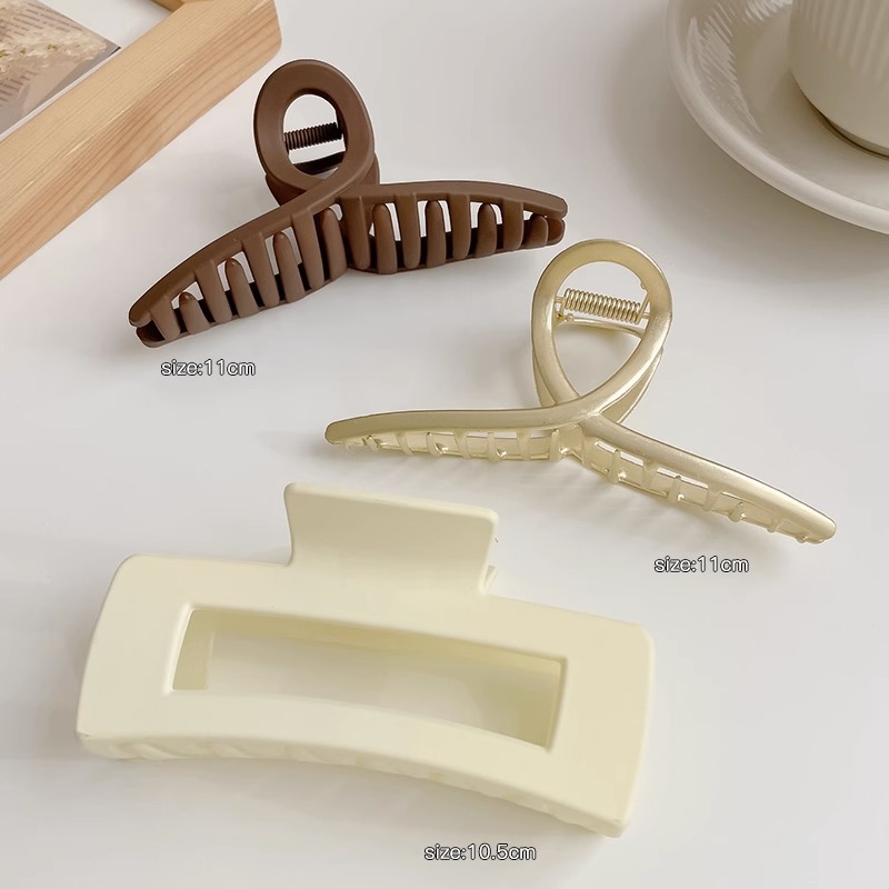 Horquilla de acrílico de las mujeres cuchara trasera updo clip de pelo grande celebridad de Internet elegante tiburón clip tocado simple horquilla