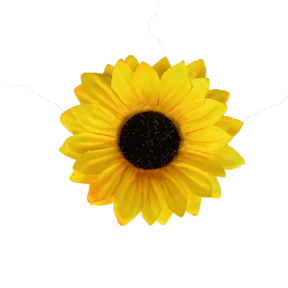 Flores de girasol simuladas girasoles cabeza de girasoles al por mayor DIY accesorios de flores falsas flores de baile ropa de decoración flores